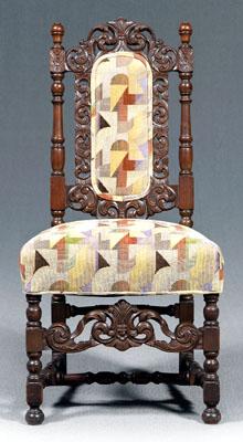 Flemish baroque style side chair,