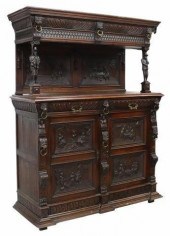 FLEMISH CARVED OAK TAVERN SCEN