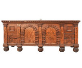 FLEMISH INLAID DOWER CHEST<br>