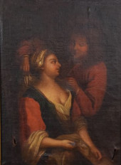 FLEMISH OIL ON CANVAS COUPLE<b