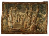 FLEMISH PASTORAL TAPESTRY, 89"