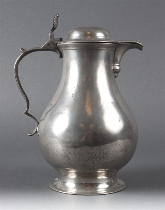 Flemish pewter flagon early 19th