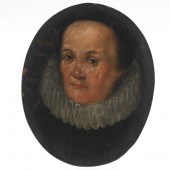 FLEMISH SIGNED MINIATURE PORTR