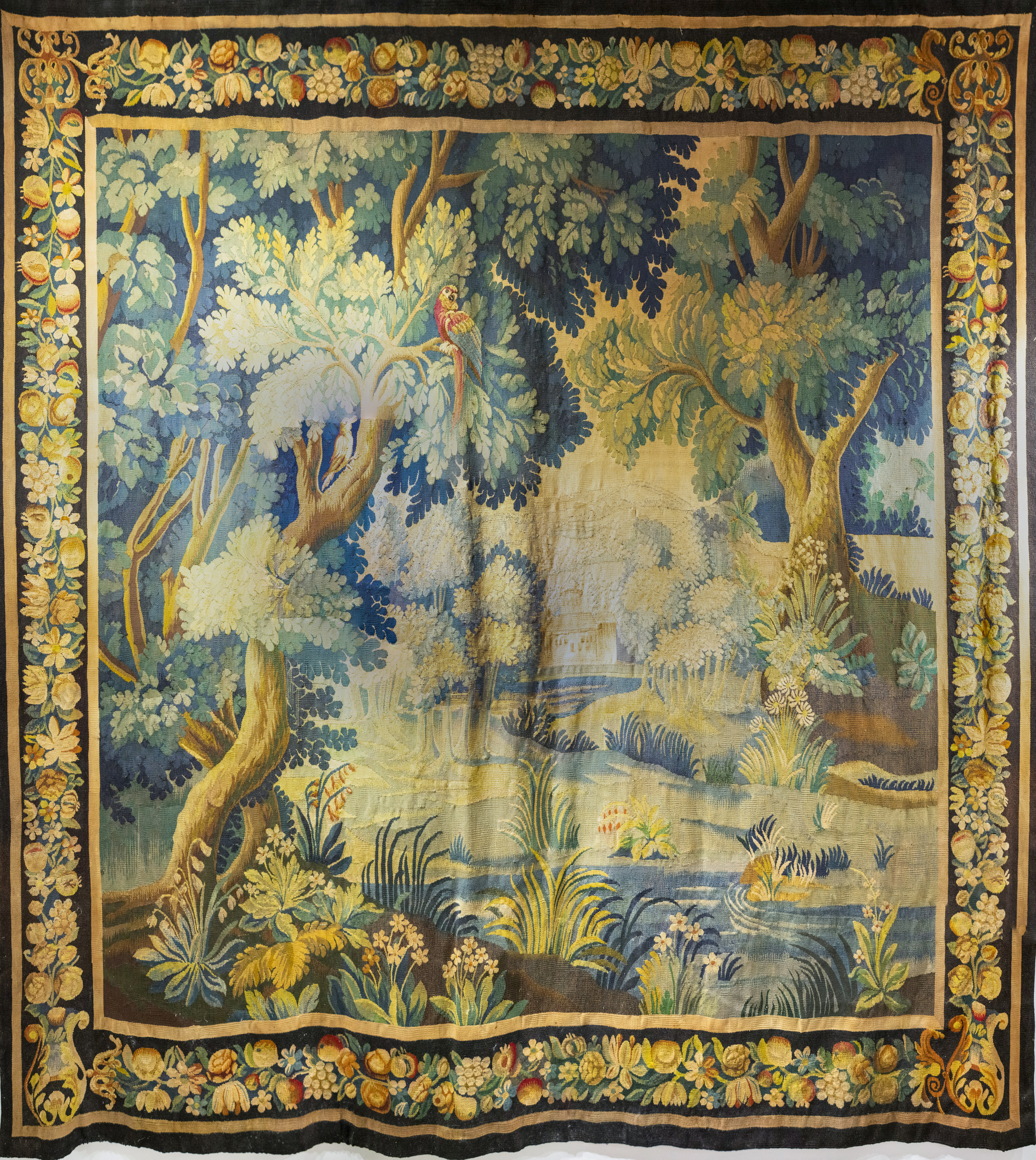 FLEMISH VERDURE LANDSCAPE TAPESTRY,