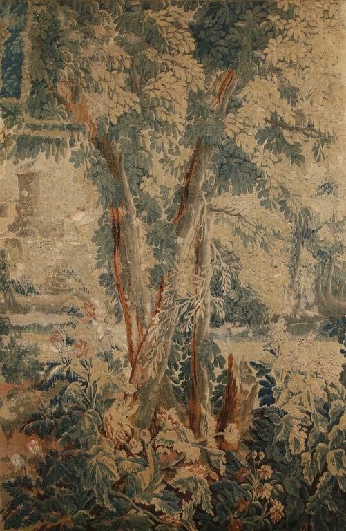 FLEMISH VERDURE TAPESTRYLarge woven