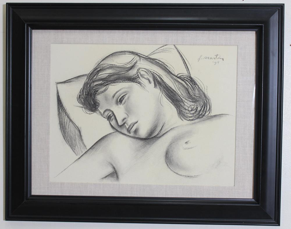FLETCHER MARTIN CHARCOAL ON