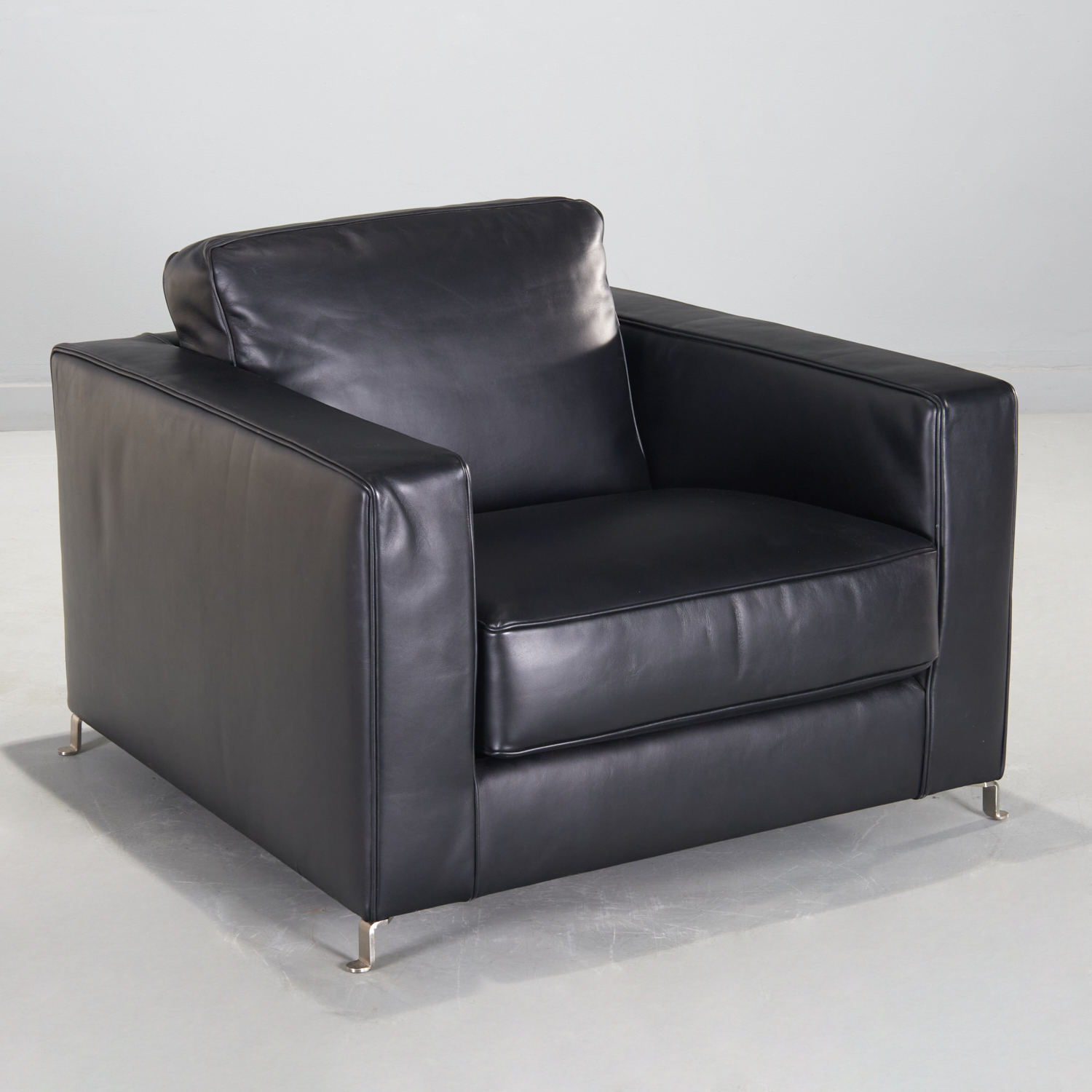 FLEXFORM BLACK LEATHER RECLINING