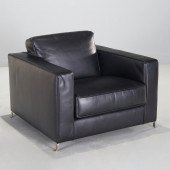 FLEXFORM BLACK LEATHER RECLINI