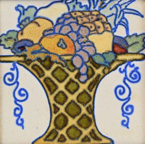 FLINT FAIENCE TILE IN DARD HUNTER