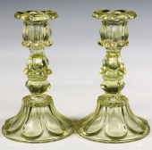 FLINT GLASS CANDLESTICKS - Pai