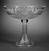 FLINT GLASS COMPOTE, ATTR. NEW