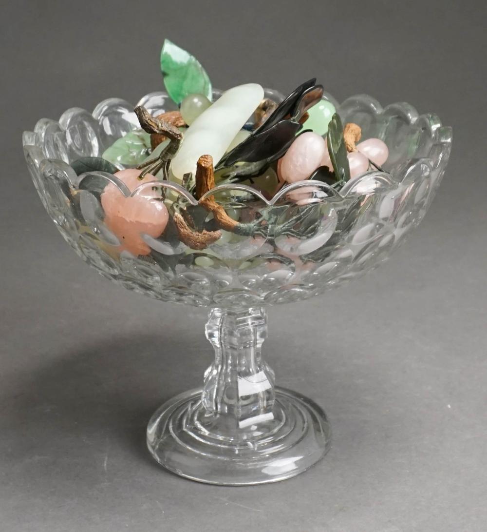 FLINT PRESSED GLASS FOOTED FRUIT