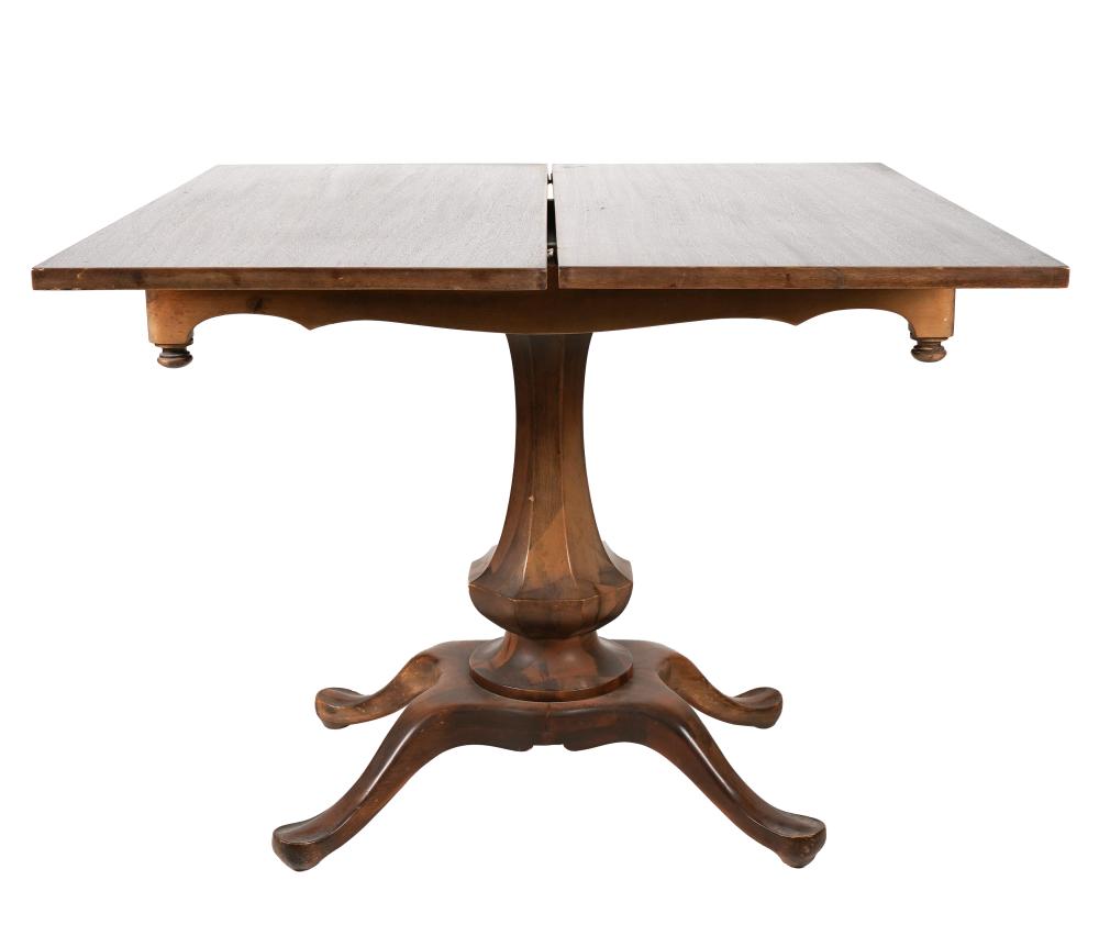 FLIP TOP MAHOGANY PEDESTAL GAME