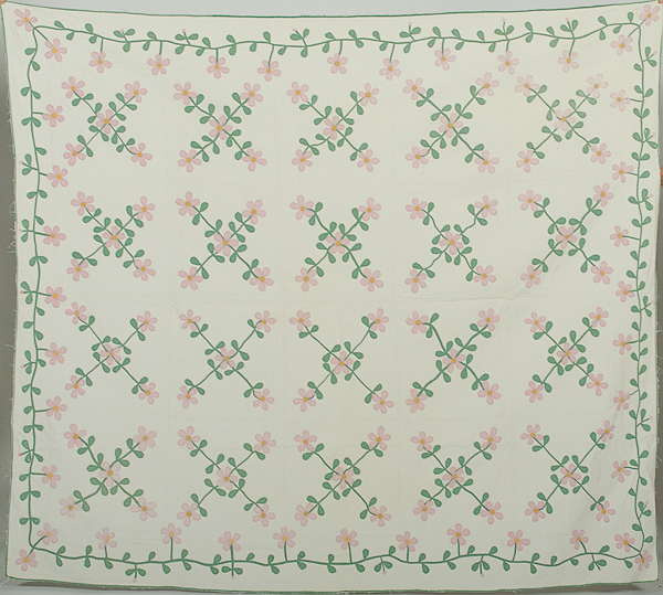 Floral Appliqued Quilt American