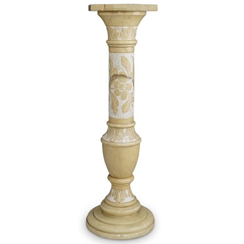 FLORAL CARVED ALABASTER