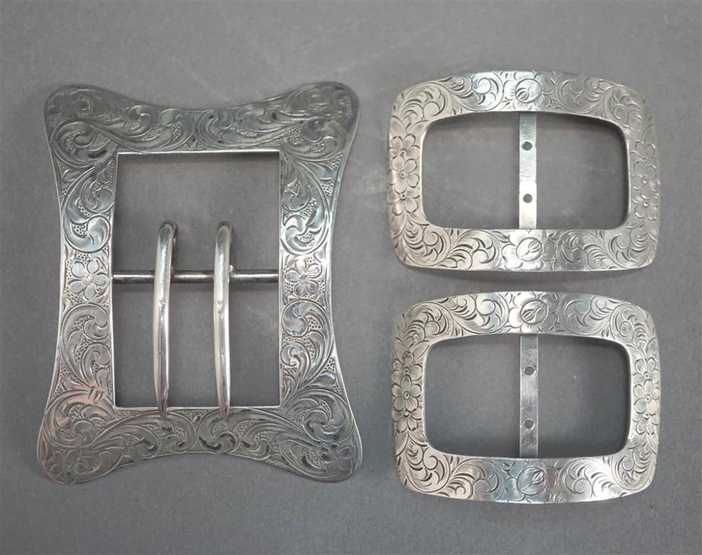 FLORAL CHASED STERLING SILVER