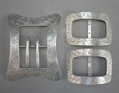FLORAL CHASED STERLING SILVER