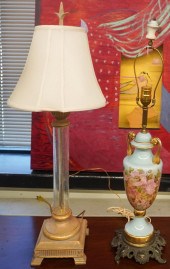 FLORAL DECORATED PORCELAIN LAM