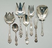 Floral decorated sterling flat