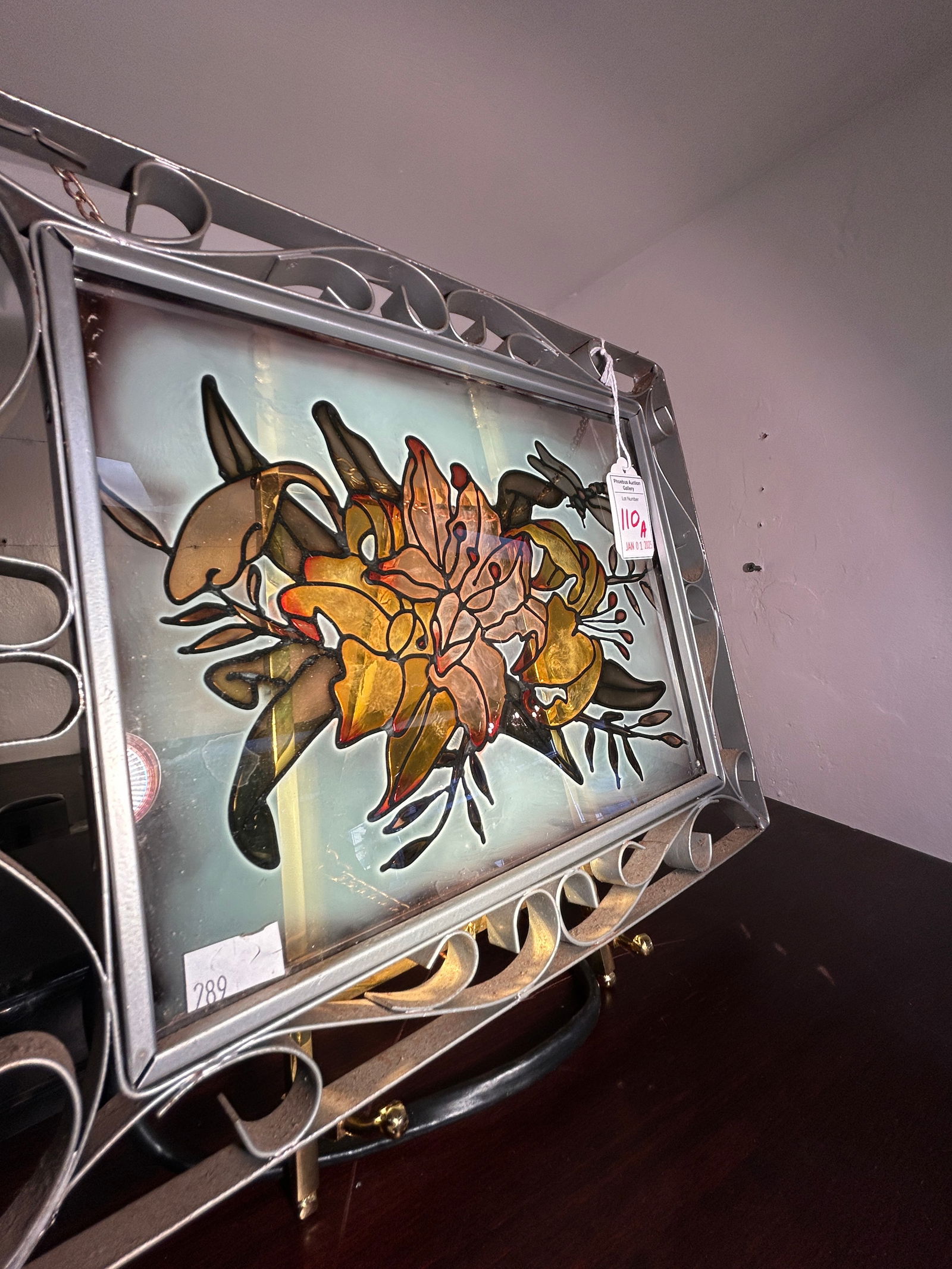 FLORAL DRAGONFLY FRAMED GLASS