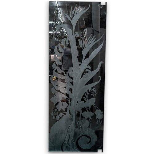 FLORAL ETCHED GLASS SHOWER