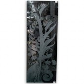 FLORAL ETCHED GLASS SHOWER DOO