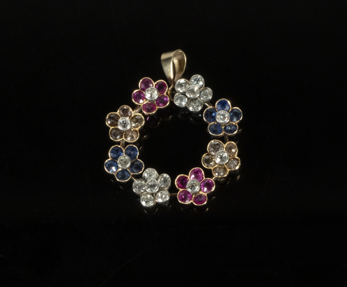 FLORAL FORM PENDANT 14K Yellow Gold