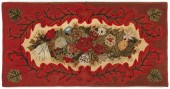 Floral Hooked Rugearly 20th ce