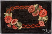 FLORAL HOOKED RUGFloral hooked
