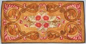 FLORAL & LEAVES HOOKED RUGAll