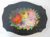 FLORAL MICRO MOSAIC ON SLATE,