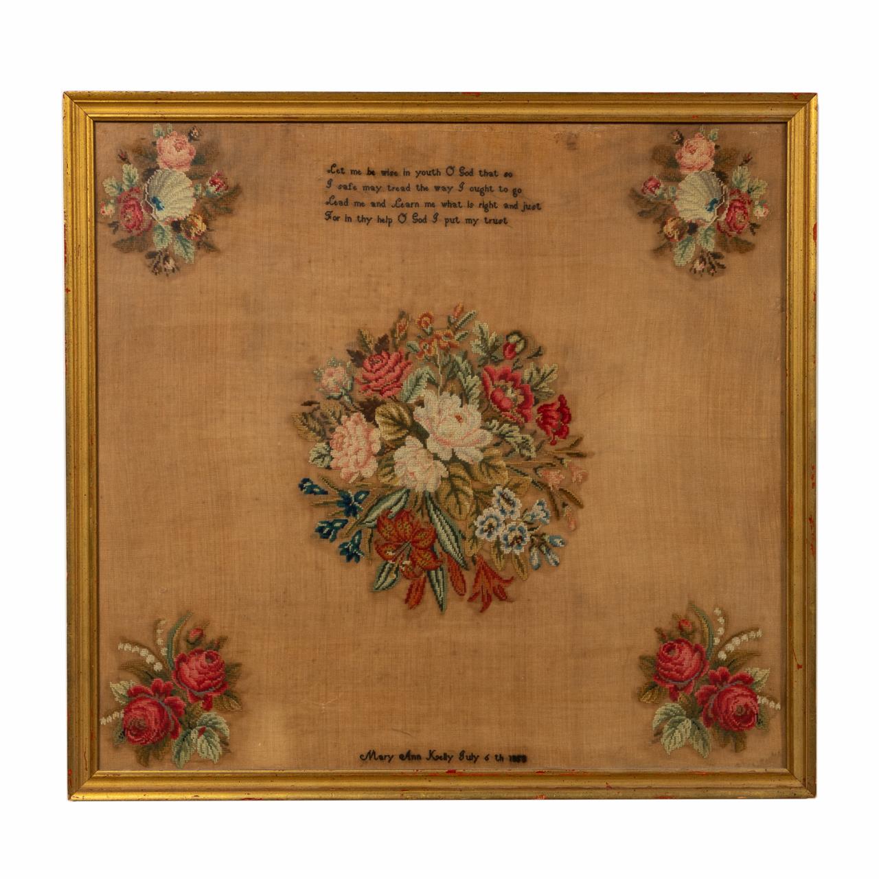 FLORAL NEEDLEPOINT BY MARY ANN