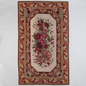 FLORAL NEEDLEPOINT RUGApproxim