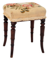 FLORAL NEEDLEWORK STOOL<br>Sto