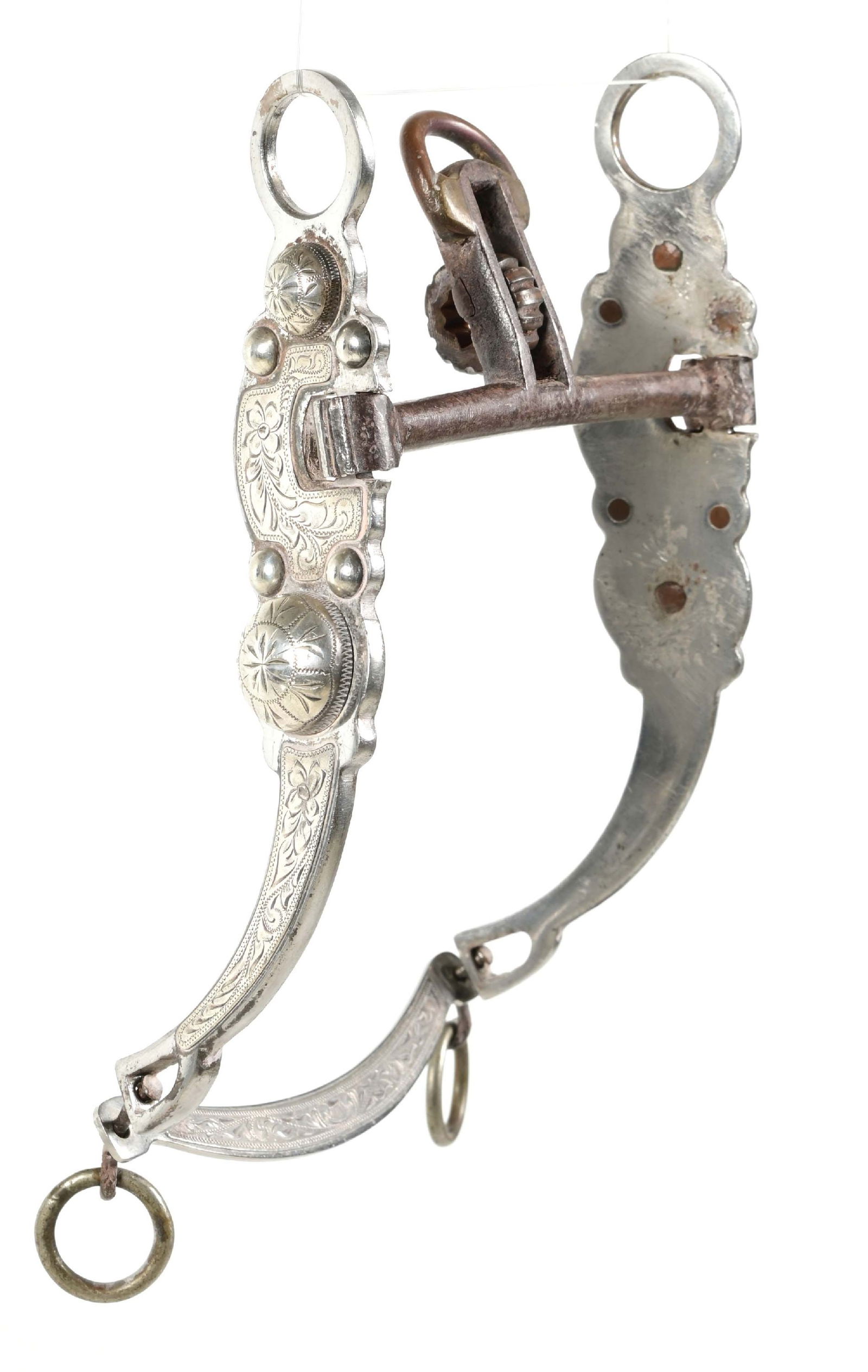 FLORAL SILVER BITUnmarked stainless