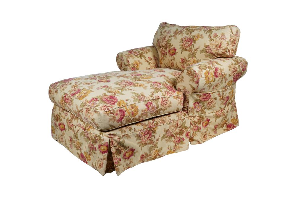 FLORAL UPHOLSTERED CHAISECondition: