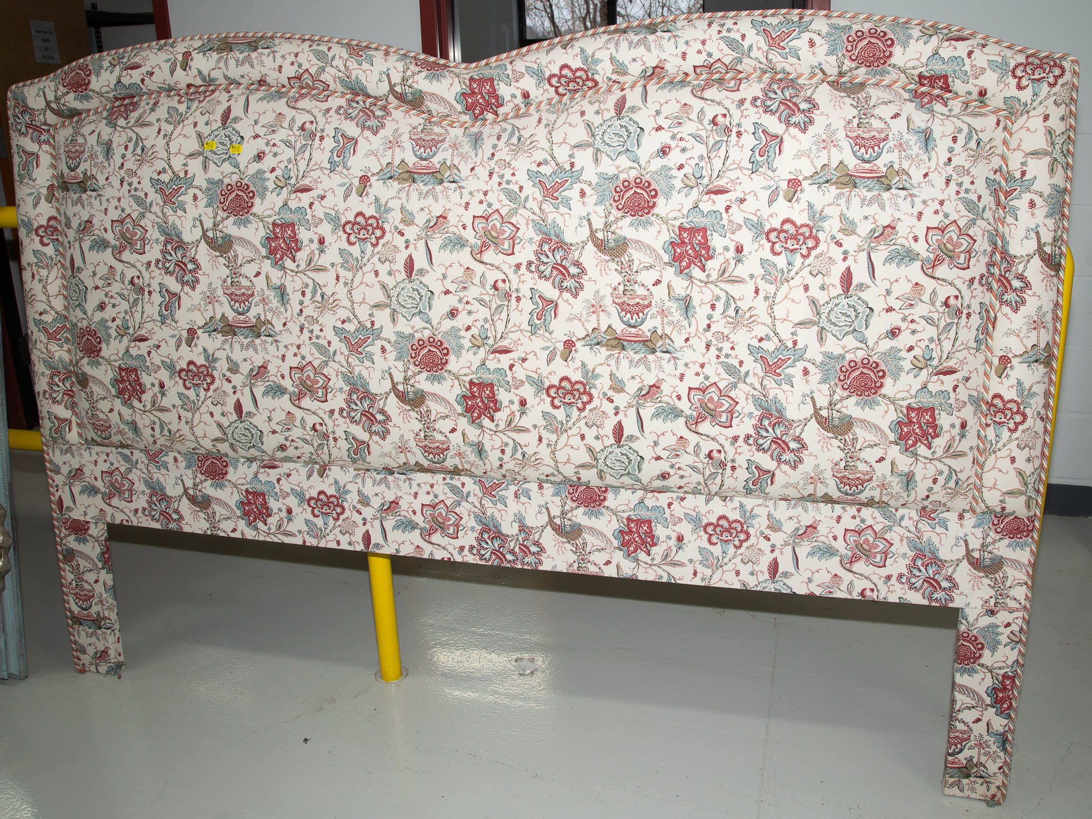 FLORAL UPHOLSTERED HEAD BOARD