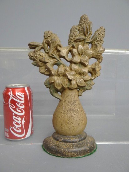 Floral vase doorstop. 11'' Ht.