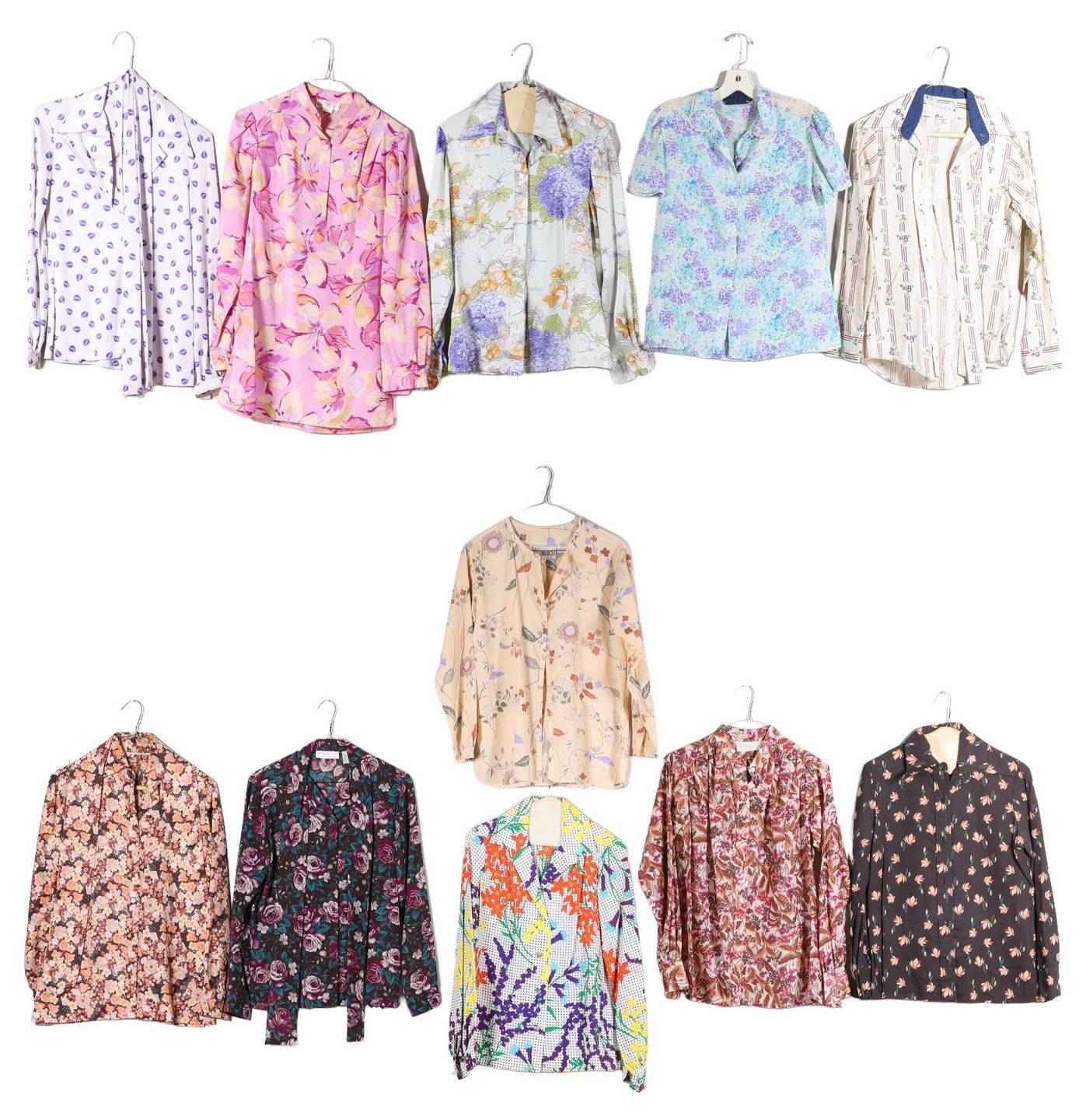Floral vintage blouse group to