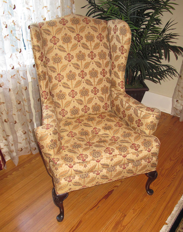 FLORAL WING BACK CHAIR: Floral