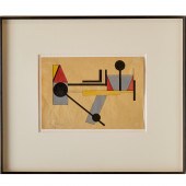 FLORENCE HENRI, GOUACHE ON BRO