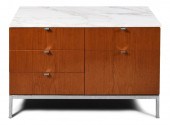 FLORENCE KNOLL WALNUT AND CHRO