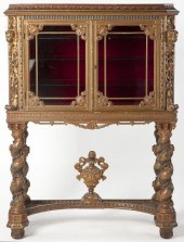 Florentine Carved Vitrinecirca