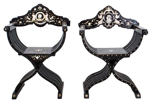 FLORENTINE INLAID EBONIZED