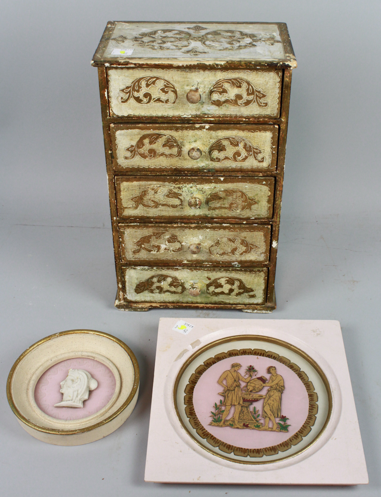 FLORENTINE PAINTED JEWELRY BOX