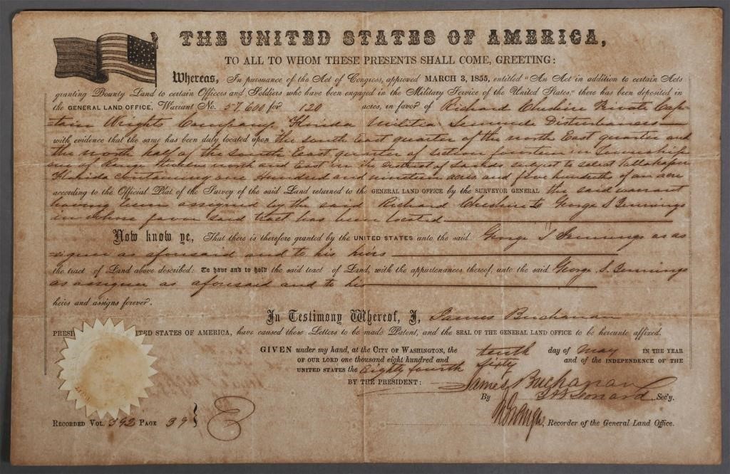 FLORIDA LAND GRANT, PRESIDENT JAMES