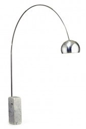 Flos Arco chrome and marble fl