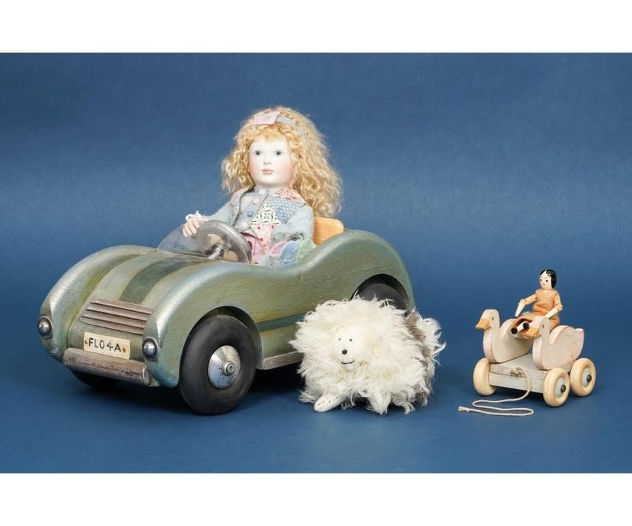 "Flossie with Cat" artist doll by
