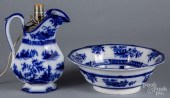 FLOW BLUE CHAPOO PITCHER AND B