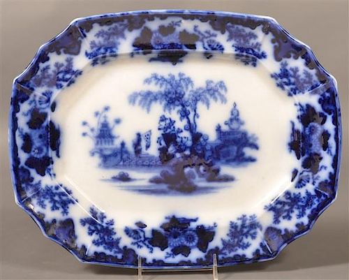 FLOW BLUE IRONSTONE CHINA